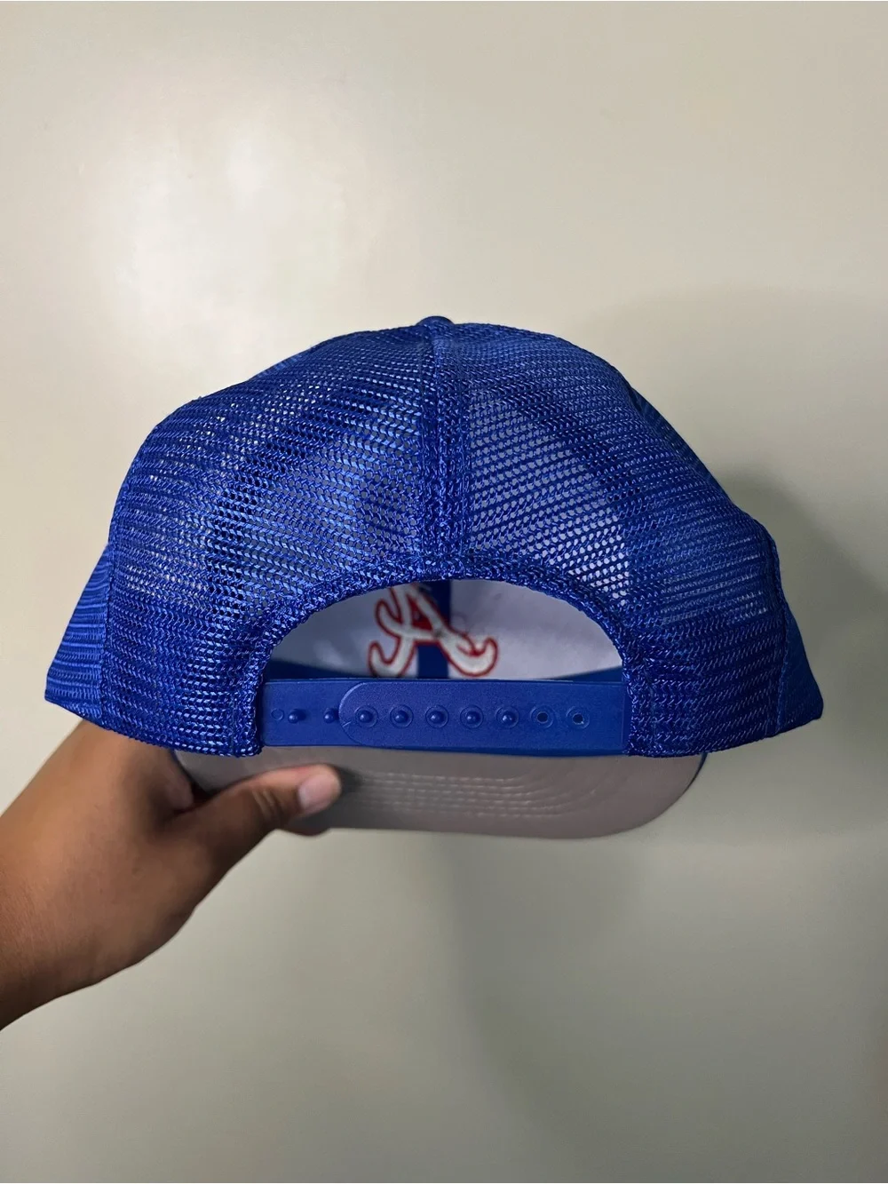 Vintage 90s Active Generation Atlanta Braves Mesh Trucker Hat Snapback